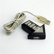 E-SDS USB 2.0 4 Port Hub with Separate Switch Splitter Black and White 4 por usb hubs