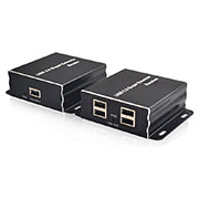 E-SDS USB Extender Over Cat5E/6 up to 196ft, USB2.0 Over Cat6 Cat5E Extender with 4 USB 2.0 Ports, Plug and Play, No Driver Needed Support All Operating System, Two Web Cameras Work Synchronously